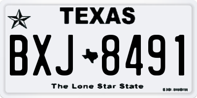 TX license plate BXJ8491