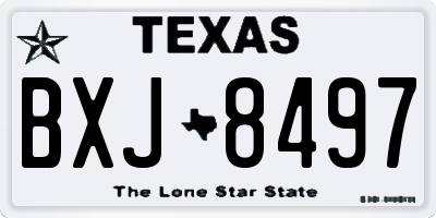 TX license plate BXJ8497
