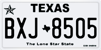 TX license plate BXJ8505