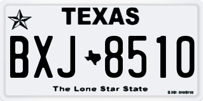 TX license plate BXJ8510
