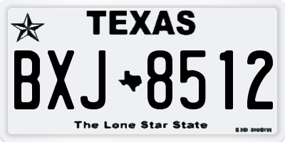 TX license plate BXJ8512
