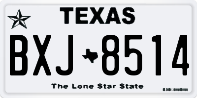 TX license plate BXJ8514