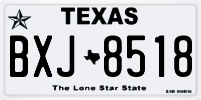 TX license plate BXJ8518