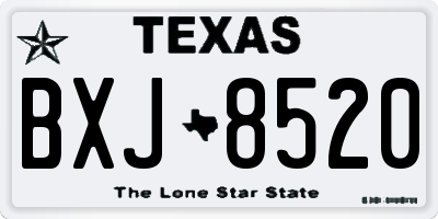 TX license plate BXJ8520