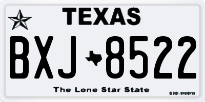 TX license plate BXJ8522