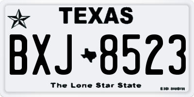 TX license plate BXJ8523