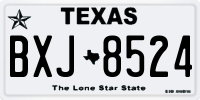 TX license plate BXJ8524