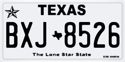 TX license plate BXJ8526