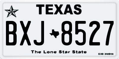 TX license plate BXJ8527