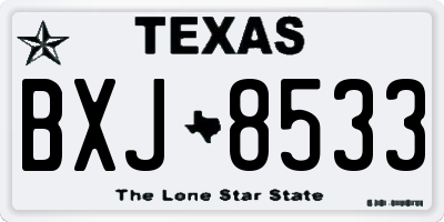 TX license plate BXJ8533