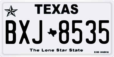 TX license plate BXJ8535