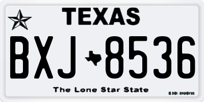 TX license plate BXJ8536
