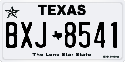 TX license plate BXJ8541