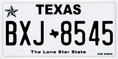 TX license plate BXJ8545