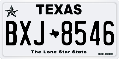 TX license plate BXJ8546