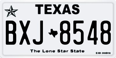 TX license plate BXJ8548