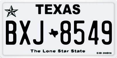 TX license plate BXJ8549