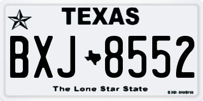 TX license plate BXJ8552