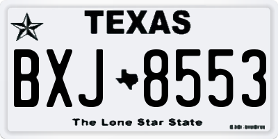 TX license plate BXJ8553