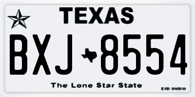TX license plate BXJ8554