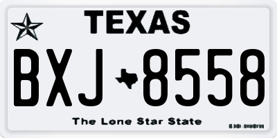 TX license plate BXJ8558
