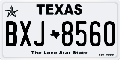 TX license plate BXJ8560