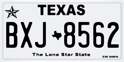 TX license plate BXJ8562