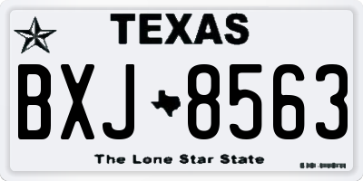 TX license plate BXJ8563