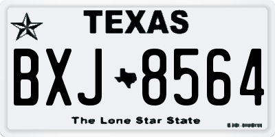 TX license plate BXJ8564
