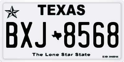 TX license plate BXJ8568