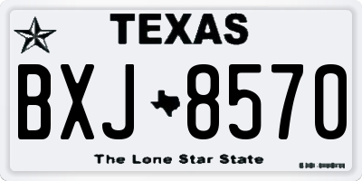 TX license plate BXJ8570