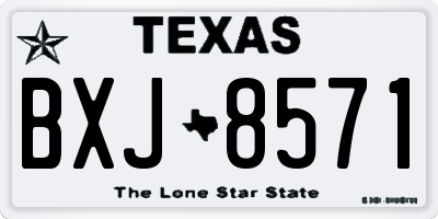 TX license plate BXJ8571
