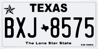 TX license plate BXJ8575