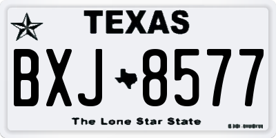 TX license plate BXJ8577