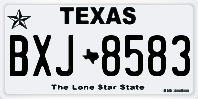 TX license plate BXJ8583