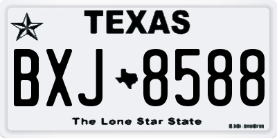 TX license plate BXJ8588