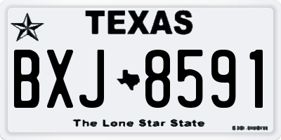 TX license plate BXJ8591