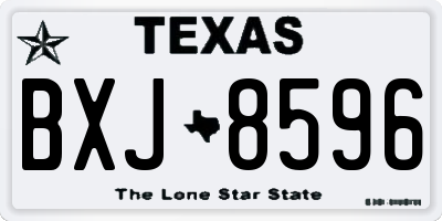 TX license plate BXJ8596