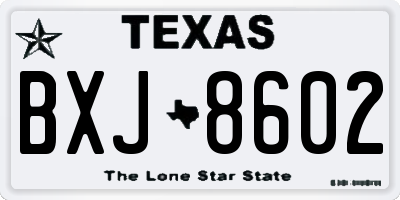 TX license plate BXJ8602
