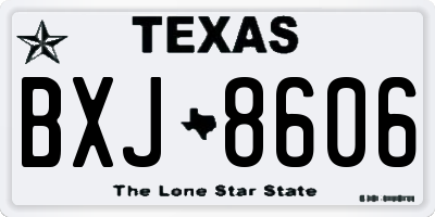 TX license plate BXJ8606