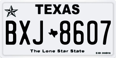 TX license plate BXJ8607