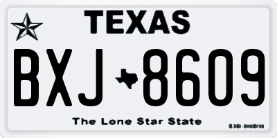 TX license plate BXJ8609