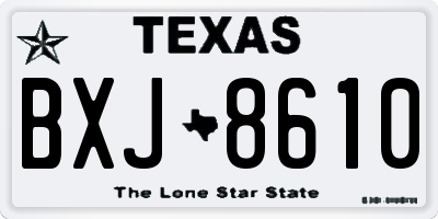 TX license plate BXJ8610