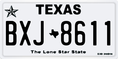 TX license plate BXJ8611