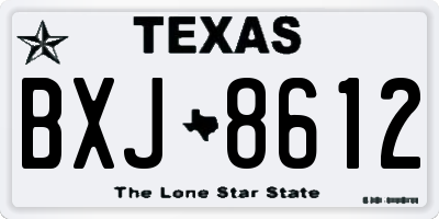 TX license plate BXJ8612