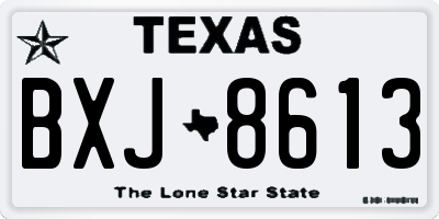 TX license plate BXJ8613