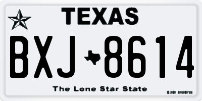 TX license plate BXJ8614