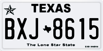 TX license plate BXJ8615