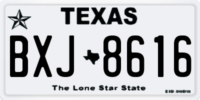 TX license plate BXJ8616