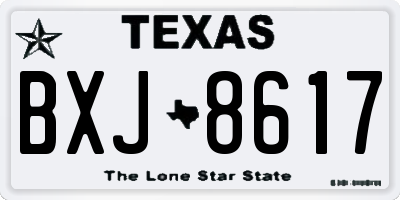 TX license plate BXJ8617